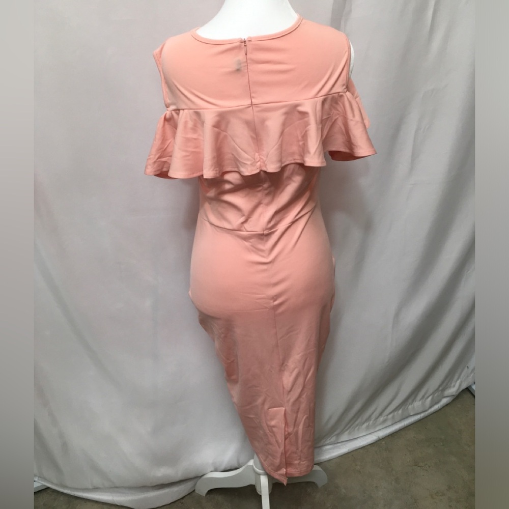 Mizoci Pink Ruffle Dress - Picture 2 of 3
